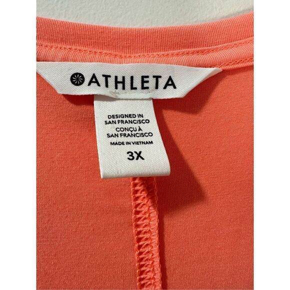 Athleta women’s peach short sleeve open neckline top size 3X.   #40-1021 - Picture 3 of 4